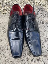 Giovanni Black Square Toe Lace Up Shoes Uk 7 Eu 40