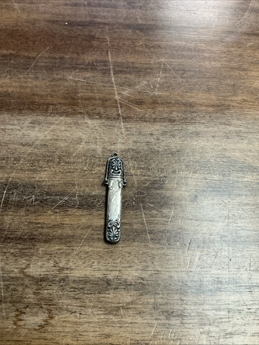 Ornate victorian silver needle - victorian,