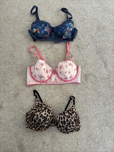 Ladies bra bundle - pink, blue
