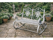 Grey Garden Rocking Bench