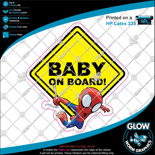 Spiderman baby board child - on,