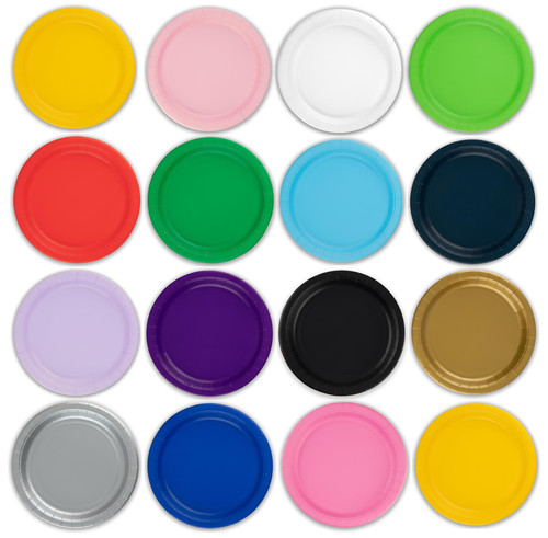 Coloured party plates sets - coloured,