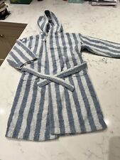 Jojo Maman Bath Robe Towelling Age 4-5 Blue beach pool dressing gown with hood