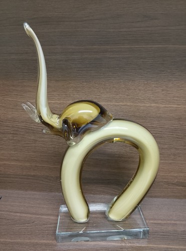 Glass elephant ornament - elephant,