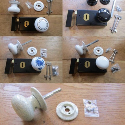 Retro ceramic door rim knob - door,