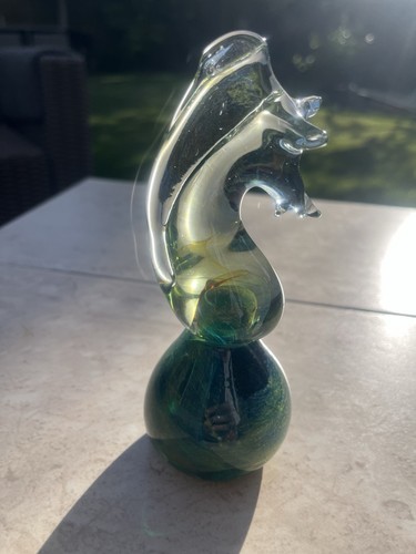 Vintage signed mdina seahorse - signed,