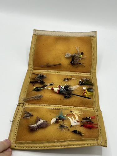 Vintage fly fishing wallet - vintage,