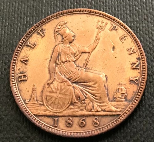 1868 queen victoria half - 1868,