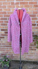 Womens Pink Leopard Print Coat