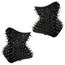 Women Heavy Duty Steel Boned Under Bust Waist Training Black Cotton Sexy Corsets