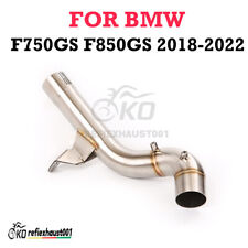 51mm Exhaust Mid Connect Pipe Vent Tube Slip On For BMW F750GS F850GS 2018-2022