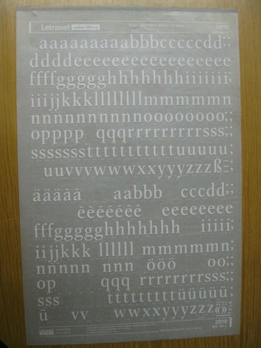 Letraset lower case - lower,