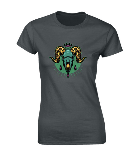 Goat skull ladies shirt cool - skull,