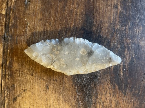 Laurel leaf flint arrowhead - leaf,