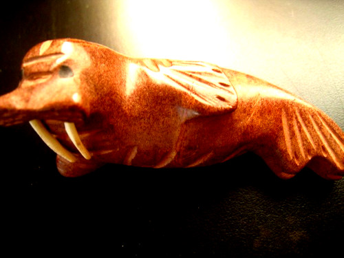 Vintage hand carved signed - hand,
