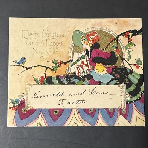 Vtg art deco - deco, greeting