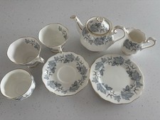 Royal Albert “Silver Maple” Tea Set – 8pc – Vintage Bone China