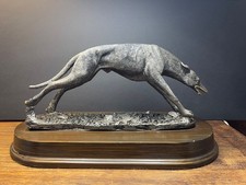 Greyhound on Wood Base Large