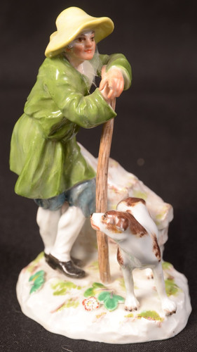 Meissen figure walking stick - figure,