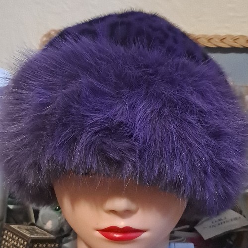 Womens purple black cossack - purple,