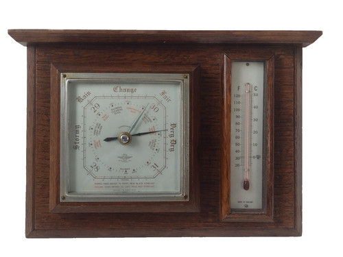 Barometer thermometer 1950s - barometer, &