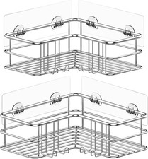 Corner shower shelf with