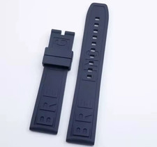 BREITLING 20MM Diver Pro Navy Blue Rubber Strap  (No Buckle)
