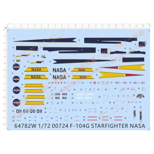 Water slide decal usaf - 1/72,
