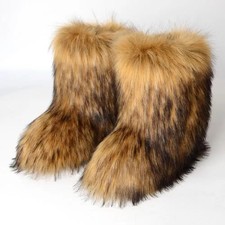 Faux Fur Boots for Women Fuzzy