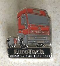 ENAMEL IVECO WAGON PIN BADGE EUROTECH TRUCK OF THE YEAR 1993 LORRY