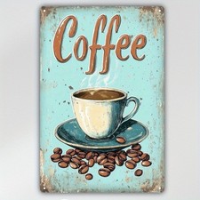 Rustic Coffee Bar Metal Sign