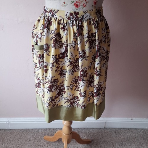 Vintage floral half apron - floral,