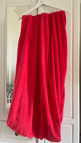 Red double fitted bed - double, sheet