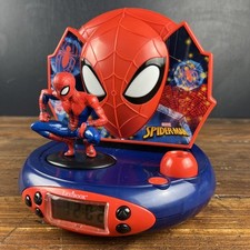 Marvel Spider-Man Lexibook Projector Clock Rare Superhero Red Blue