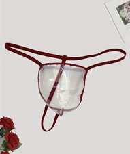 Men's Red Elastic PEVA Glossy