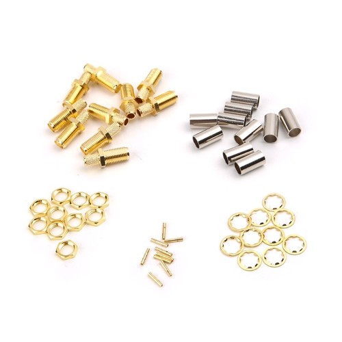 10pcs sma female - sma, bulkhead