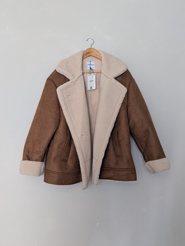 Bershka brown faux - faux, suede