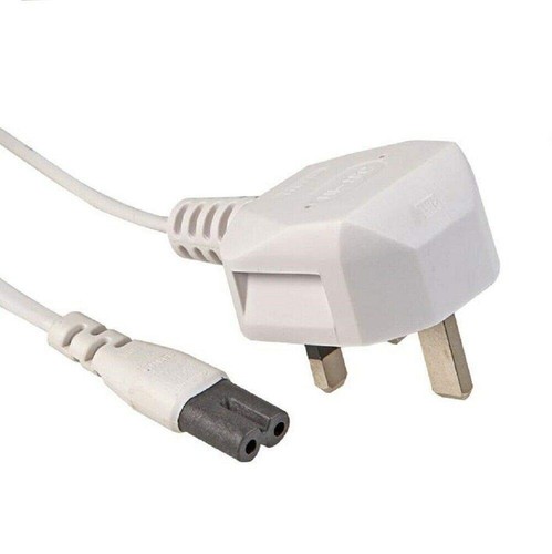 White type mains lead - uk,