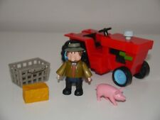 Postman Pat Tractor with Basket and Hay Alf Thompson Pig SDS Medium Size _HM36
