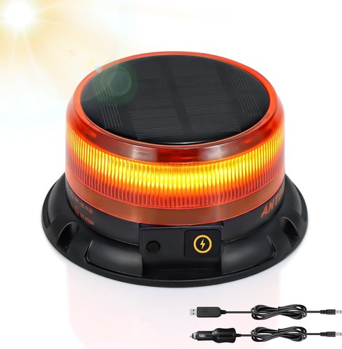 Amber solar led strobe - led,
