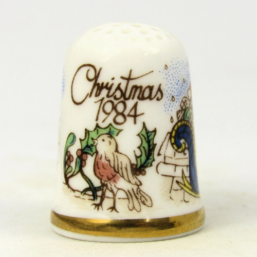 Caverswall collectable thimble - caverswall,