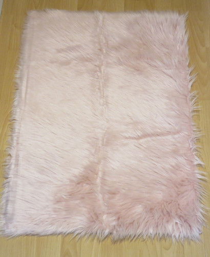 Pink faux sheepskin - pink, rug
