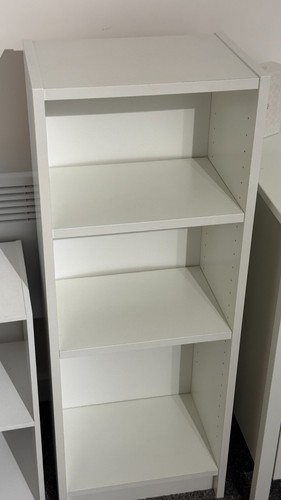 White three tier bookcase - three-tier,
