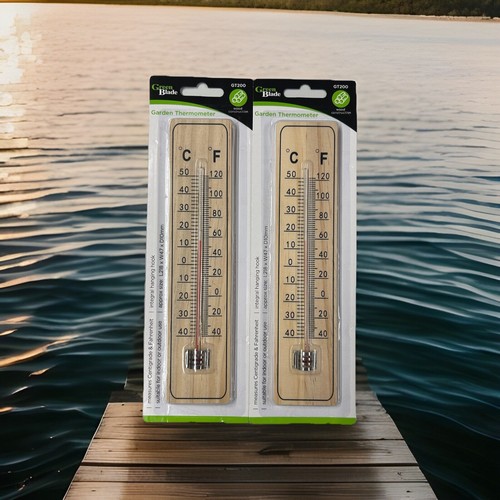 Large wooden thermometer - large,