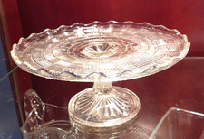 Antique Fluted Glass Footed