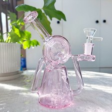 Pink 6'' Vortex Glass Bong