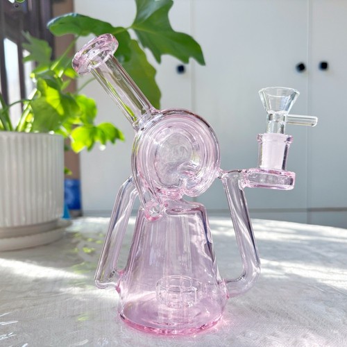 Pink vortex glass bong - pink,