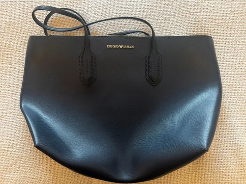 Emporio armani black tote - black, bag