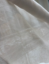 Rose Uniacke Sheer Linen Fabric in 'Almond' - 2m+ Off-Cut 