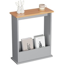 Slim Side Table with Storage